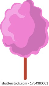 Cotton candy, illustration, vector on white background