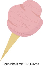 Cotton candy , illustration, vector on white background