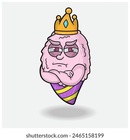 Cotton Candy Mascot Character Cartoon With Jealous expression. For brand, label, packaging and product. Vector Illustrations