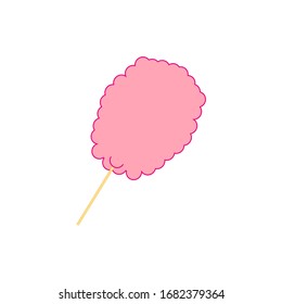 cotton candy on white background