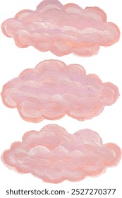 Cotton candy pastel watercolour hand drawn illustration clipart with isolated white background