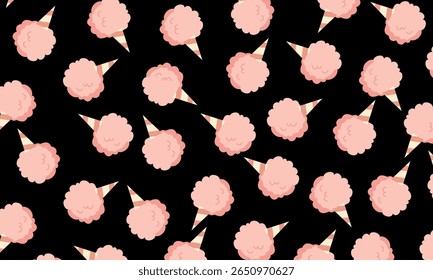 Cotton candy seamless pattern. cotton candy pattern background vector design