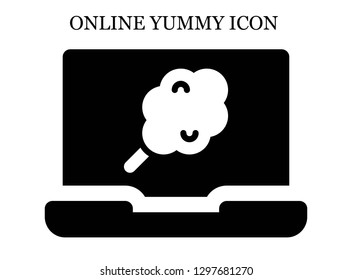 Cotton candy search icon. Editable Cotton candy search icon for web or mobile.
