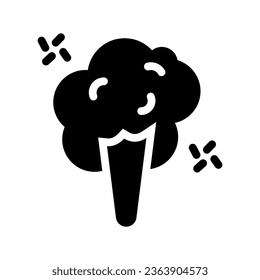 gráfico vectorial de ilustración de icono sólido de algodón
