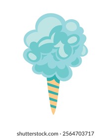 cotton candy sweet cone isolated