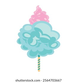 cotton candy sweet isolated icon