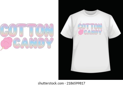 Cotton candy t-shirt design for candy lover.