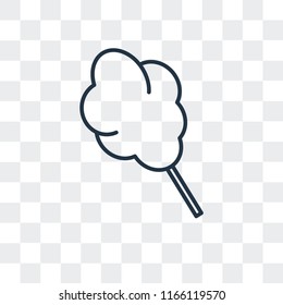 Cotton candy vector icon isolated on transparent background, Cotton candy logo concept
