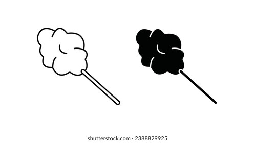 Cotton candy vector icon set. vector illustration