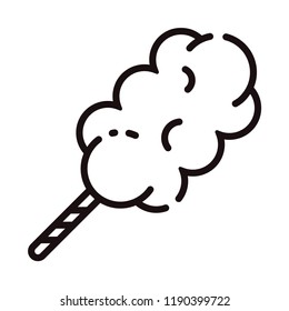 Cotton candy vector illustration in line stroke design