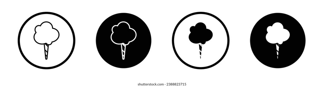 Cotton candy vector set. Sugar candyfloss symbol suitable for apps and websites.