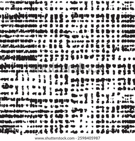 cotton check plaid pattern in black white. Seamless pixel dog tooth tweed tartan set for scarf, coat, jacket, dress, skirt, other spring autumn winter fabric print.