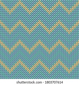 Cotton chevron stripes knitting texture geometric vector seamless. Jacquard knitwear structure imitation. Scandinavian style seamless knitted pattern. Winter holidays wallpaper.