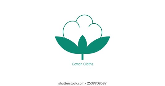 Cotton Cloth Icon for Natural Fiber Textiles in Sustainable Clothing