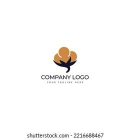 El diseño del logotipo de la nube de algodón es el mejor para la empresa de algodón y de ropa