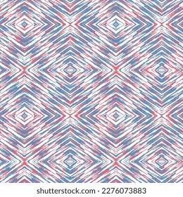 Cotton colorful background, for scrapbook, top view. Collage with mirror reflection. crochet diamond purple backdrop. Seamless pattern kaleidoscope montage 