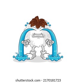 die weinende Baumwollgrafik. Zeichenvektor