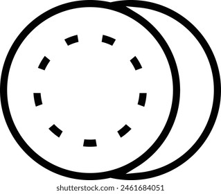 cotton discs icon. Thin linear style design isolated on white background