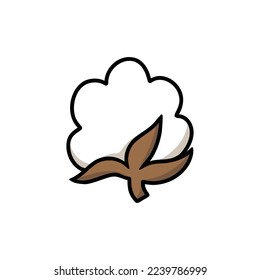 cotton doodle icon, vector illustration