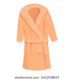 Cotton dressing gown icon cartoon vector. Female lounge. Style fashion