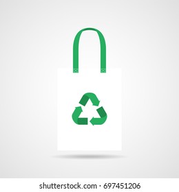 Cotton eco bag. Vector