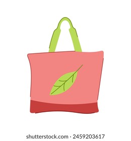 cotton eco friendly shopping bag cartoon. fabric food, green cloth, plastic mockup cotton eco friendly shopping bag sign. isolated symbol vector illustration