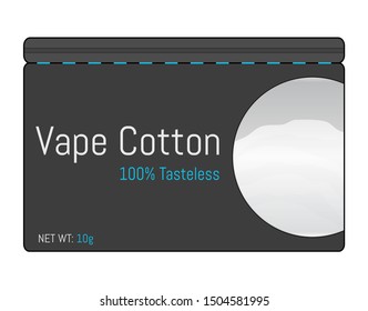Cotton for electronic cigarettes icon. Tasteless vape cotton. Flat style. Vector illustration EPS10.