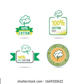 Cotton Emblem Certificate Guarantee Organic Product Stock Vector ...
