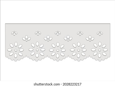 cotton eyelet vector art design hand drawn