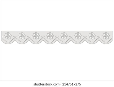 cotton eyelet vector hand drawn design