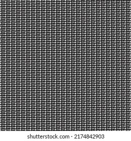 Cotton fabric with stripes, stitches, bumps or dots. Thick textile material woven in black and white. Sweater texture.