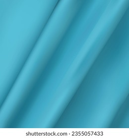 Cotton Fabric Texture. Top View of Cloth Textile Surface. Blue Clothing Background. Text Space