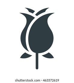 Cotton Flower Colored Vector Icon