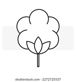 Cotton flower icon, great design for any purposes. Vector illustration.