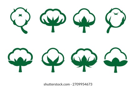 ilustração do vetor de ícone de flor de algodão