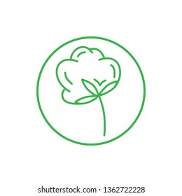 cotton flower logo design vector illustration