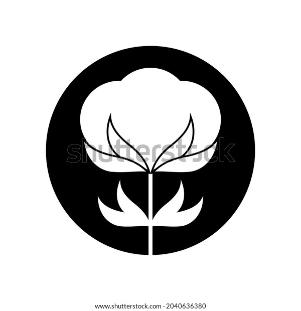 Cotton Flower Logo Vector Label Icon Stock Vector (Royalty Free) 2040636380 Shutterstock