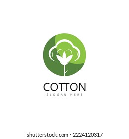 cotton flower vector icon logo design