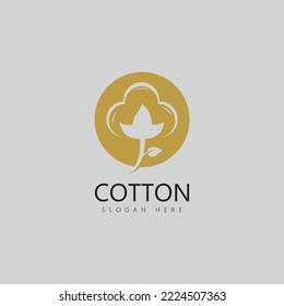 cotton flower vector icon logo design