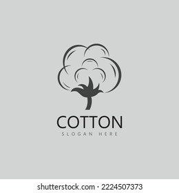 cotton flower vector icon logo design
