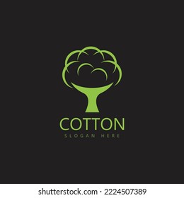 cotton flower vector icon logo design