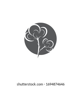 Symbol für die Vektorillustration der Baumwollblume Symbol