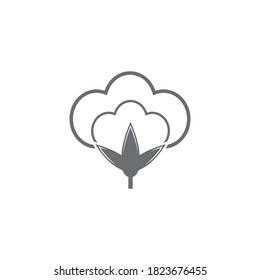 Cotton flower vector icon template symbol nature