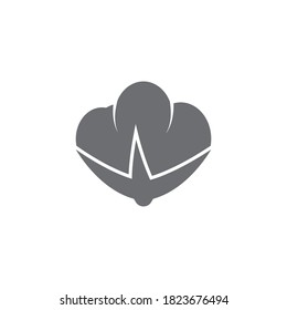 Cotton flower vector icon template symbol nature