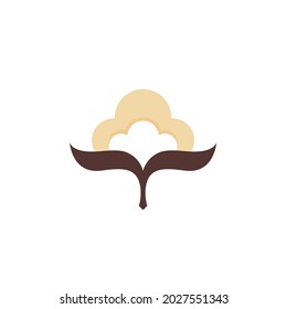 Cotton flower vector icon template symbol nature