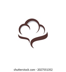 Cotton flower vector icon template symbol nature