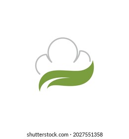 Cotton flower vector icon template symbol nature
