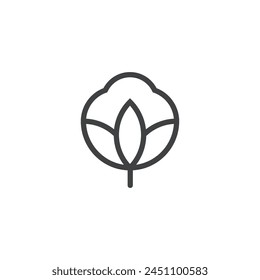 Cotton flower vector icon template symbol nature