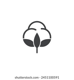 Cotton flower vector icon template symbol nature