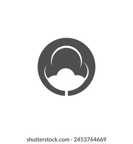 Cotton flower vector icon template symbol nature